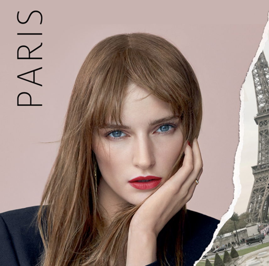 Immagine di copertina della campagna pubblicitaria di Manor per gli Special Beauty Days, Parigi